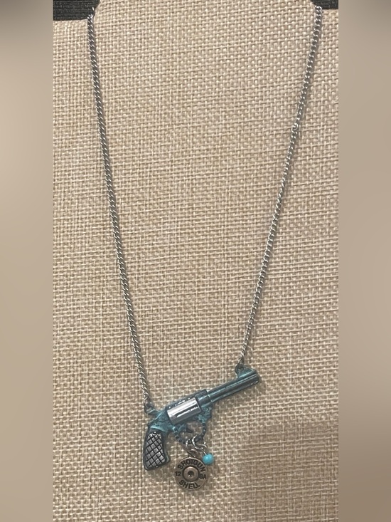 The Unbranded Brand Jewelry - 🎉🎉 5 for $15 Revolver Pendant Necklace with Bullet Shell w/ Turquoise Accents.